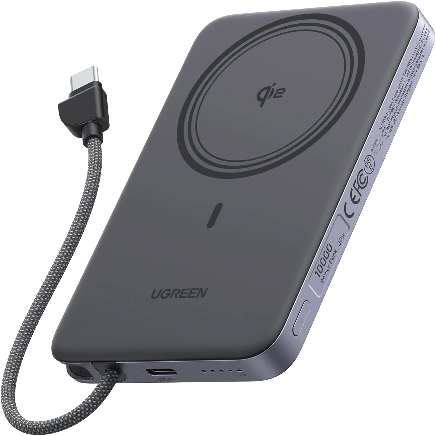 UGREEN MagFlow Air 10000mAh モバイルバッテリー MagSafe対応 15W