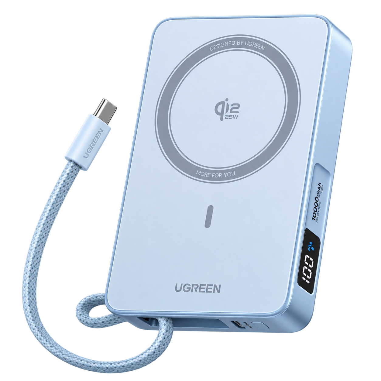 UGREEN Qi2 25W モバイルバッテリー UGREEN MagFlow Qi2 25W モバイルバッテリー 10000mAh