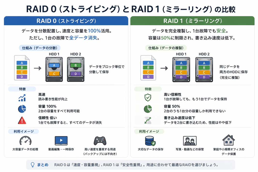 RAID 0 VS RAID 1