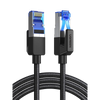 LANケーブル CAT8 2M メッシュ素材 40Gbps/2000MHz 高耐久設計 爪折れ防止 | 純銅導体・アルミ箔シールド低ノイズ/PVC 編組外被・断線防止設計/PS5・NAS・ルーター対応/オンラインゲーム・高速通信向け