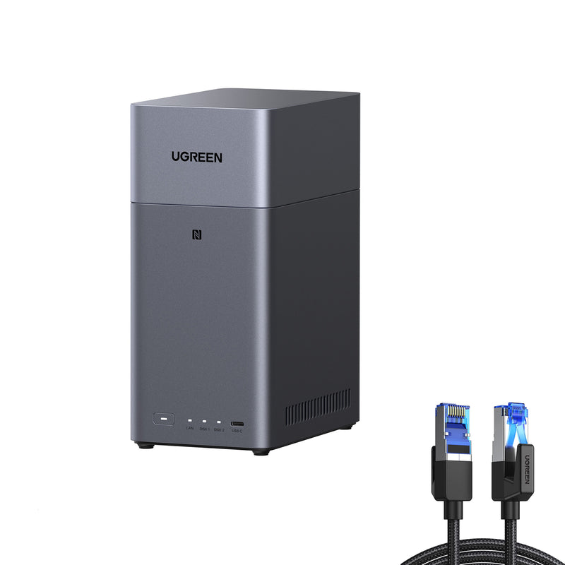 UGREEN NASync DH2300とUGREENナイロン編み込みLANケーブルセット