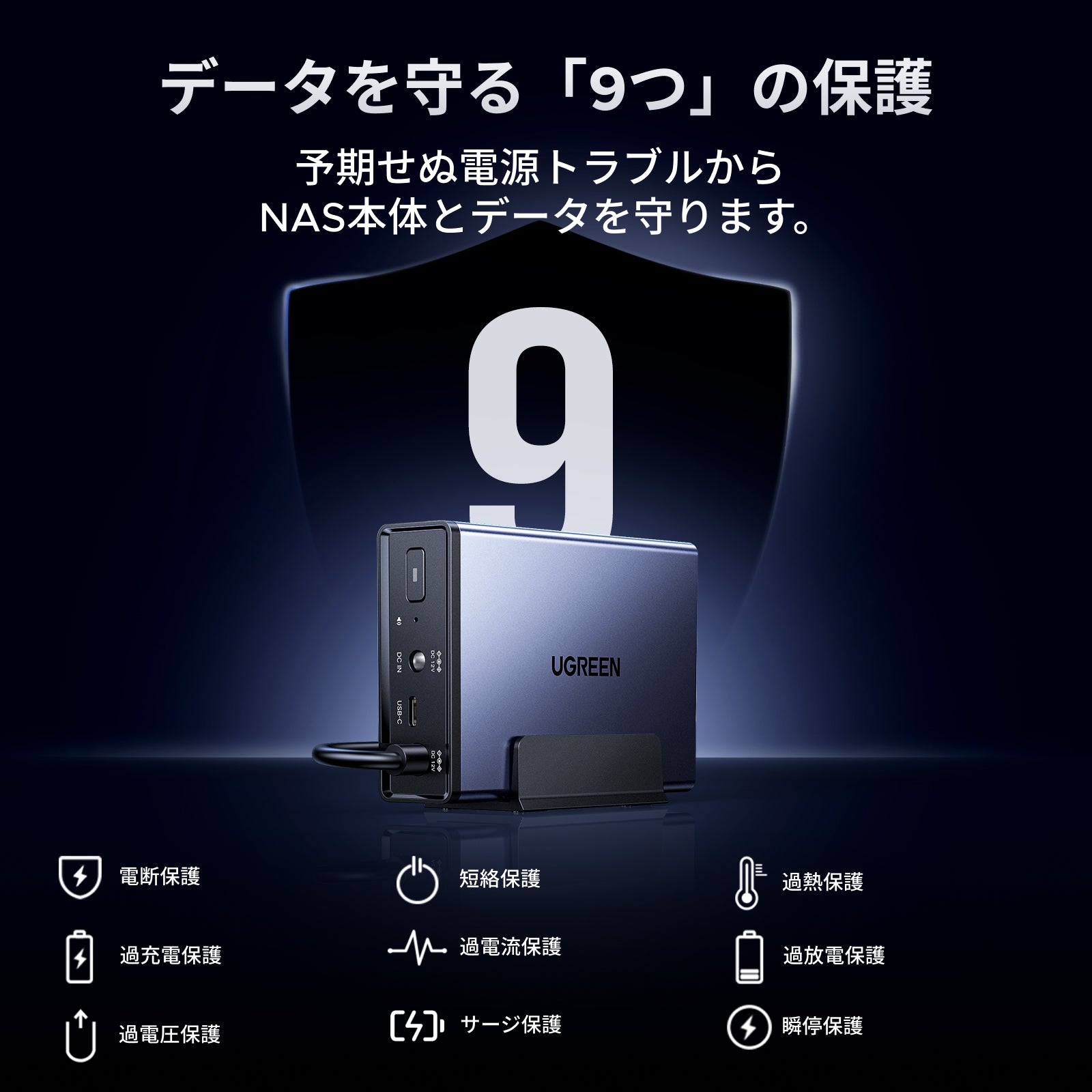UGREEN NAS 72W DC 無停電電源装置 UPS US2000