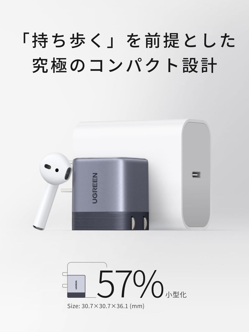 UGREEN Air 45W USB-C 当社最小充電器 GaNII 急速充電器
