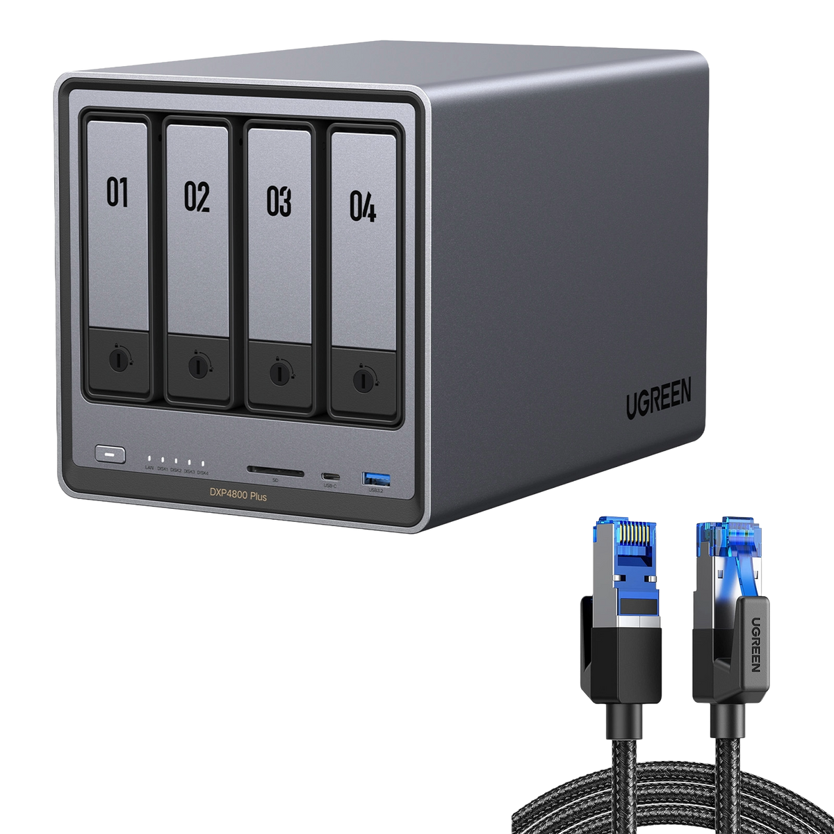 UGREEN 4ベイ NASストレージ - 144TB超大容量と高速10GbE転送