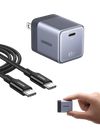 UGREEN Air 65W PD 急速充電器 USB-C 超小型 GaNII Type-C充電器 100Wケーブル付き PSE技術基準適合