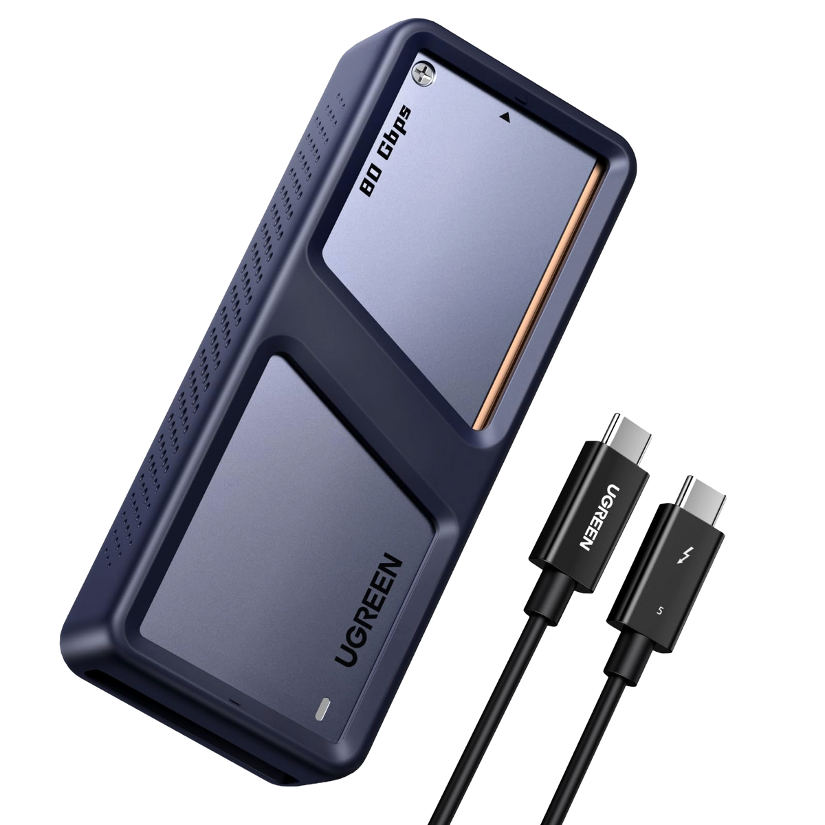 UGREEN M.2 SSD 外付けケース 80Gbps 超高速 SSD ケース Thunderbolt5/4対応 PCIe4.0x4 2280 専用