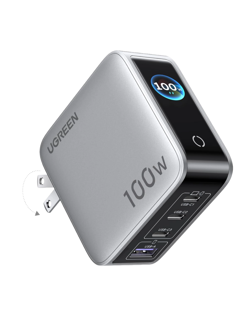 UGREEN アップグレード版 100W充電器 USB-C×3/USB-A×1 4ポート充電器 PD3.0/PPS/QC4対応 36*64*64mm