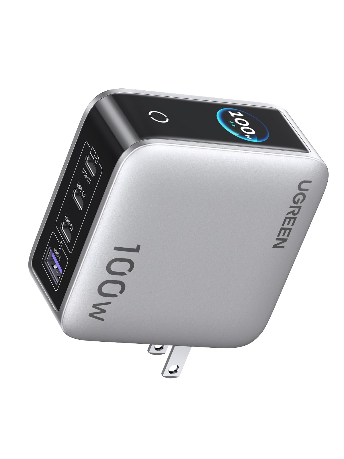 UGREEN アップグレード版 100W充電器 USB-C×3/USB-A×1 4ポート充電器 PD3.0/PPS/QC4対応 36*64*64mm