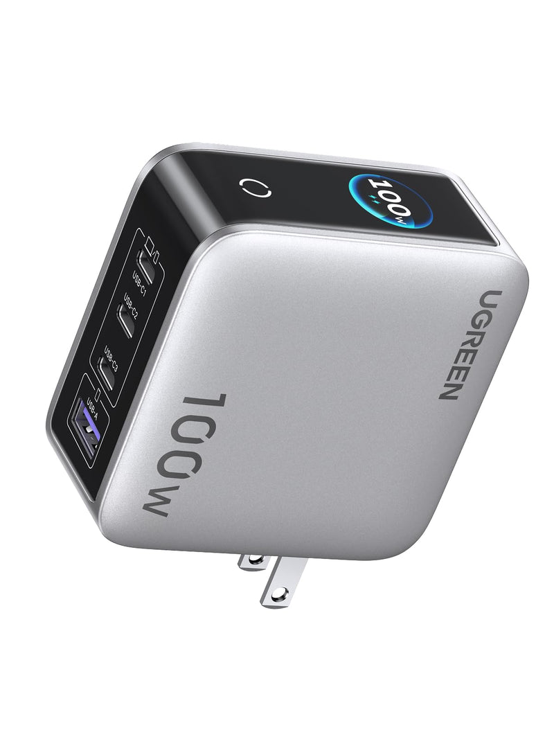 UGREEN アップグレード版 100W充電器 USB-C×3/USB-A×1 4ポート充電器 PD3.0/PPS/QC4対応 36*64*64mm
