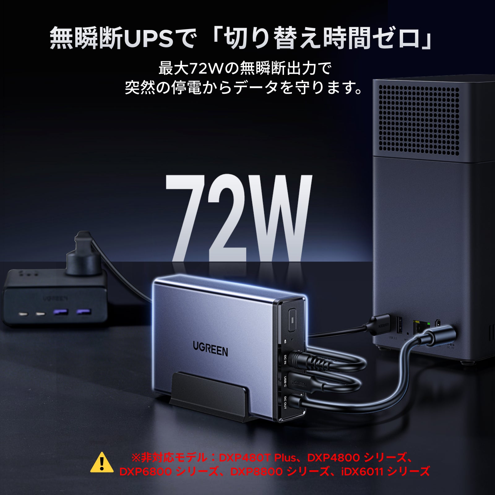 UGREEN UPS US2000 無停電電源装置 72W UGREEN NAS 72W DC 無停電電源装置 UPS US2000
