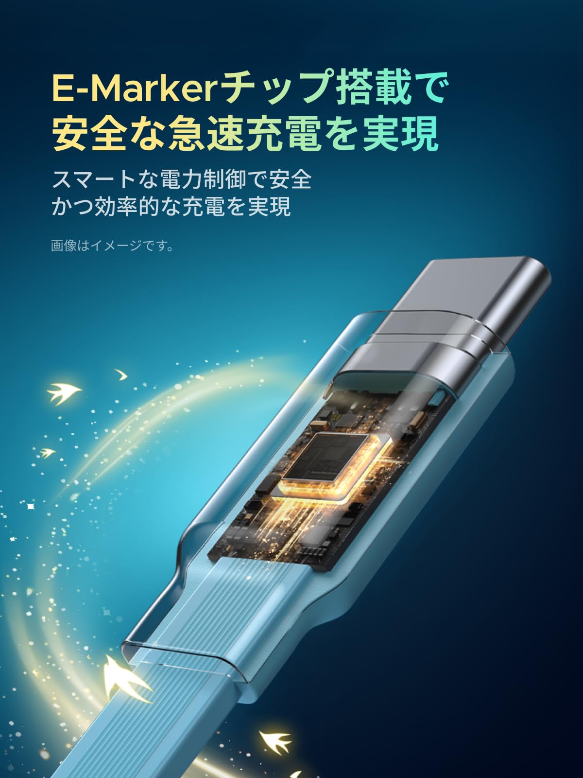 UGREEN×崩壊：スターレイル【爻光限定モデル】100W/5A PD3.0 両引き 巻き取り式 USB Cケーブル コラボ限定デザイン 開拓者必見