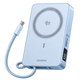 UGREEN MagFlow Qi2 25W認証 モバイルバッテリー Magsafe対応 マグネット式ワイヤレス急速充電 10000mAh 水色