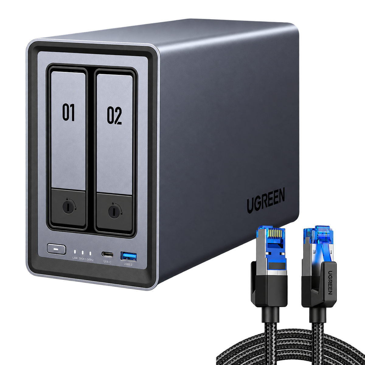UGREEN NAS 2 ベイ｜80TB大容量と30日間の安心お試し
