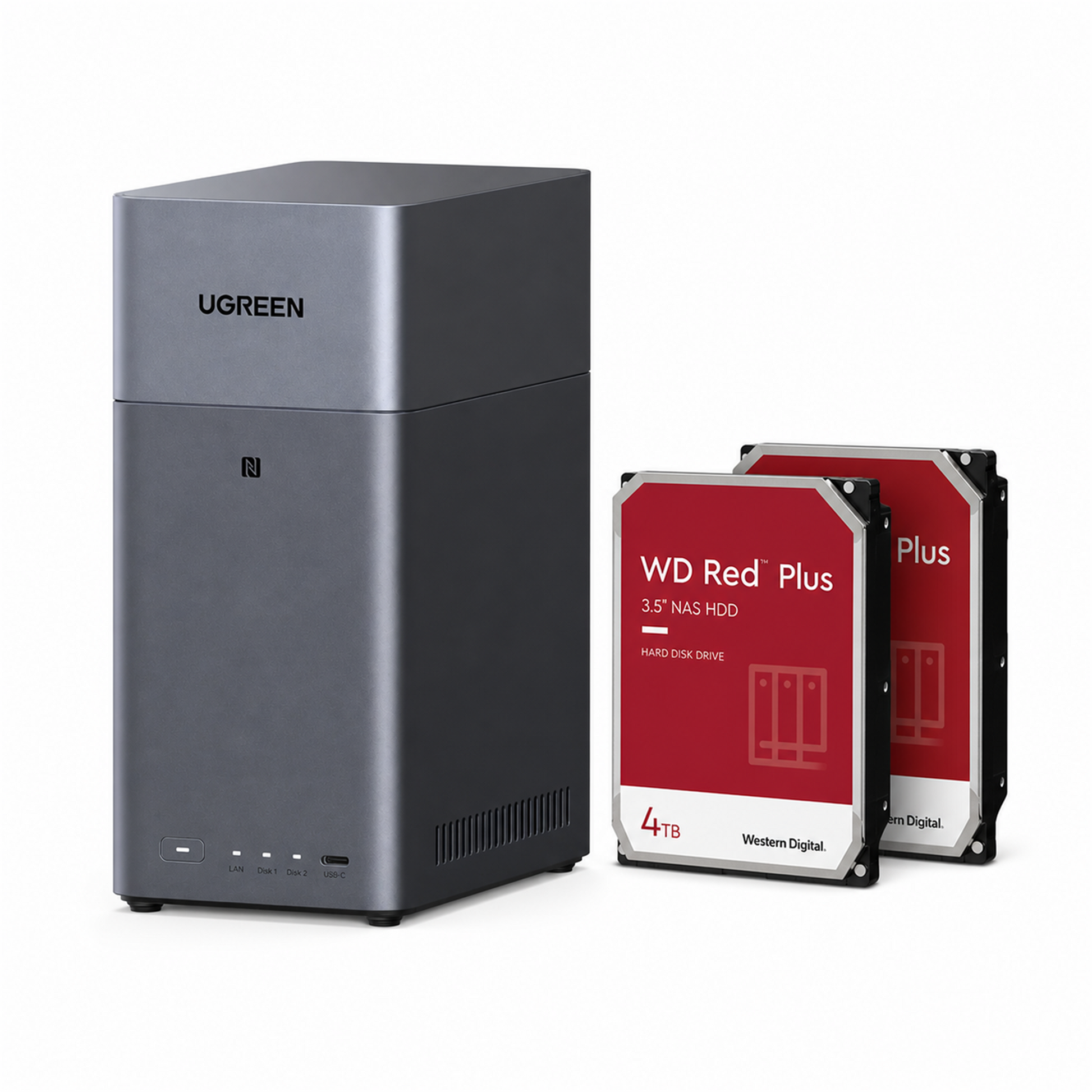 UGREEN NASync DH2300 ハードディスク2TB付　ほぼ新品未使用 NASync DH2300 2ベイNASストレージ｜家庭用・初心者向け