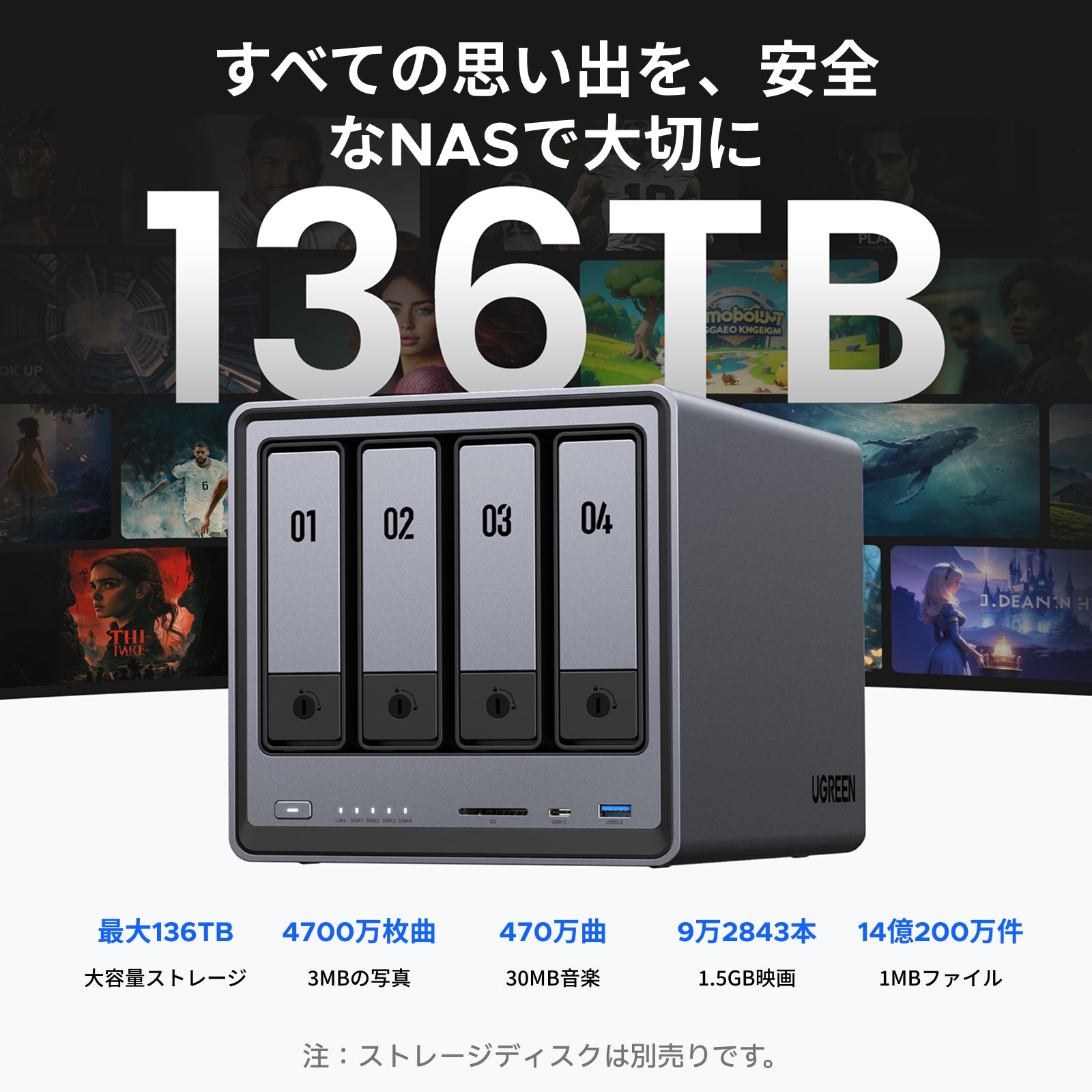 【終売】UGREEN NASync DXP4800