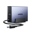 UGREEN NAS用120W DC無停電電源装置（UPS）の外観と電源ケーブルを示した製品イメージ